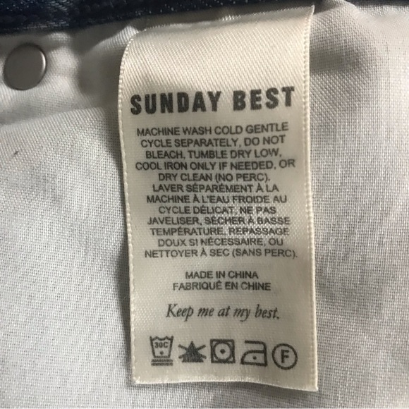 Aritzia Sunday Best Cowboy Jean - Kaleidoscope Blue - Size 10 🇨🇦 - Picture 9 of 11